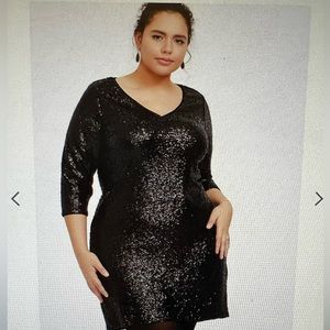 Torrid 4X black sequin dress